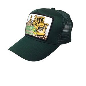 Vtg Otto Mashuda Contractors Men's Hat Cap Trucker Mesh Snap Patch Princeton WI